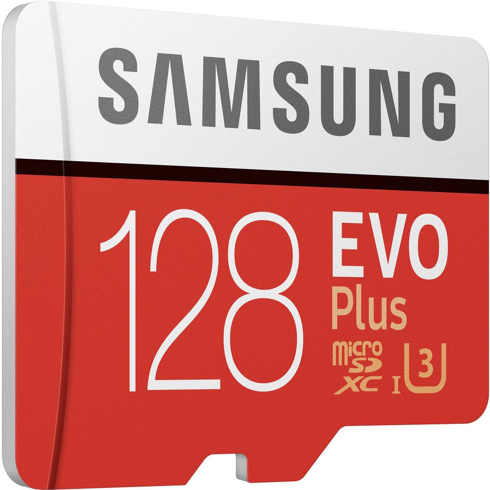 Samsung 128GB EVO Plus UHS-I microSDXC Memory Card with SD Adapter