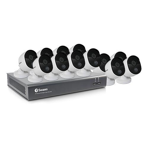 Swann 16-Channel 1080p DVR with 1TB HDD & 12 1080p Outdoor Night Vision Bullet Cameras