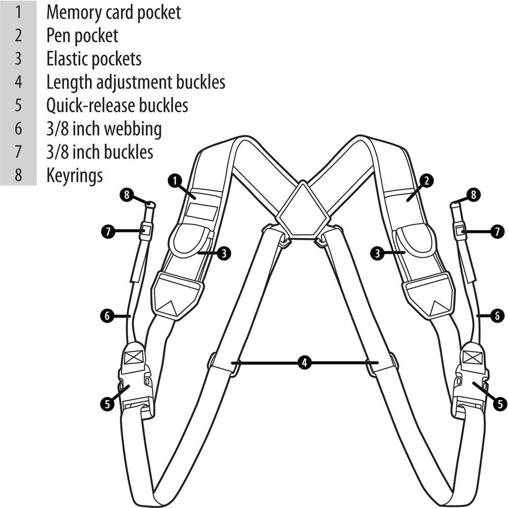 USA GEAR TrueSHOT Camera Harness Strap
