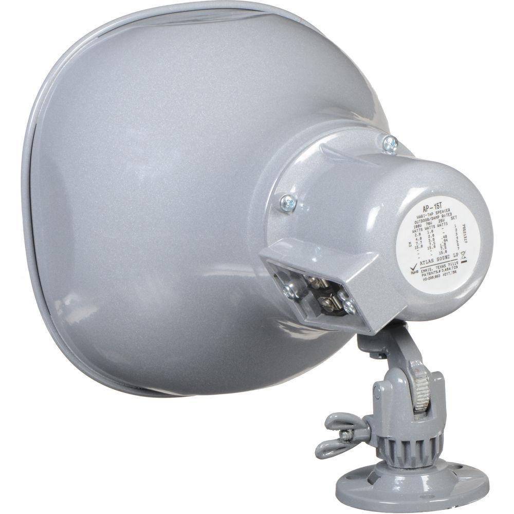 Atlas Sound AP-15T Horn Loudspeaker with 25 70.7 100V-15W Transformer