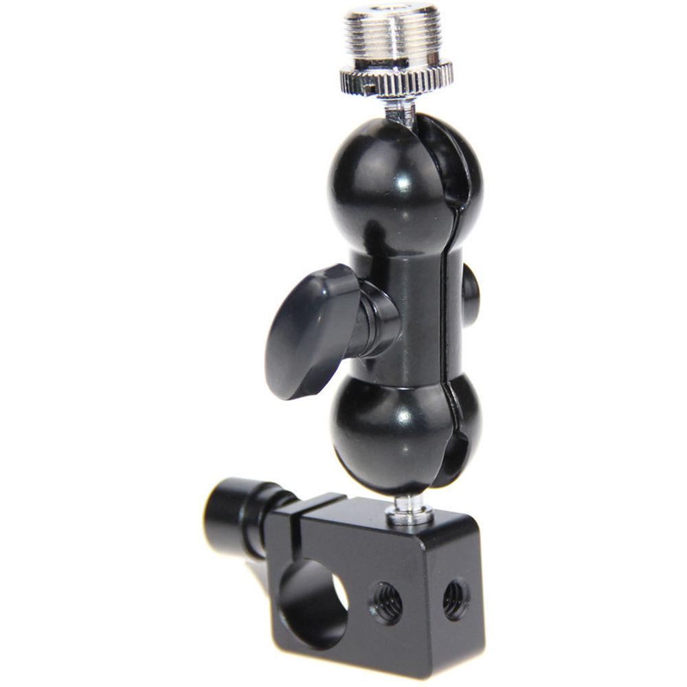 CAMVATE Mini Ball Head Camera Mount with 15mm Rod Clamp for Microphones