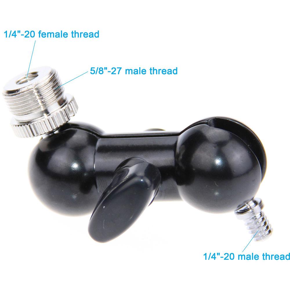 CAMVATE Mini Ball Head Camera Mount with 15mm Rod Clamp for Microphones