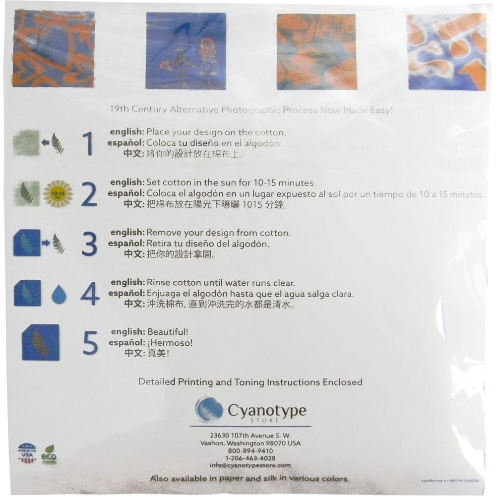 Cyanotype Store Cyanotype Cotton Squares - 8 x 8"