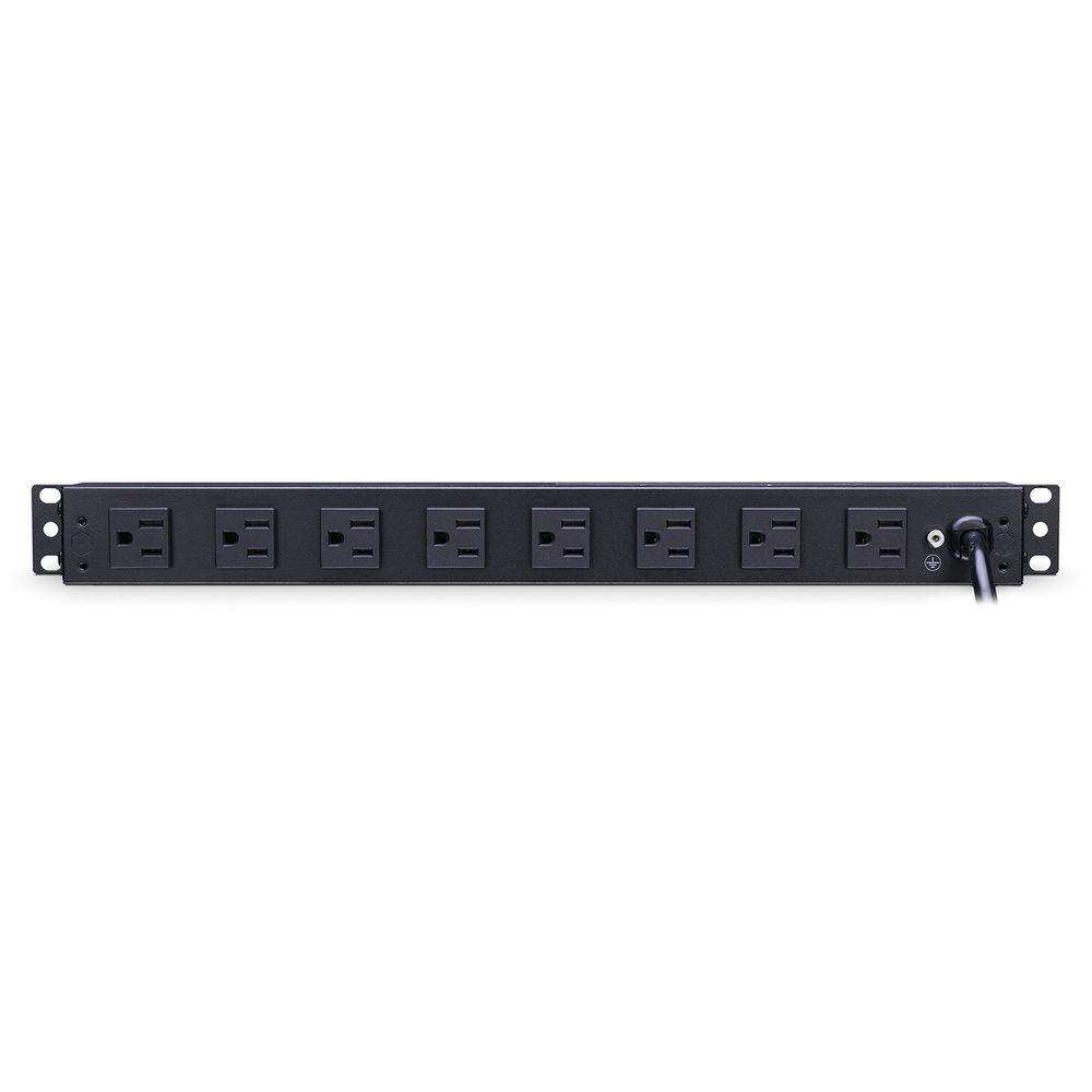 CyberPower Metered 12A 100-120V 2xNema 5-15P Plug 10 Nema 5-15 OUTS 1U Rackmount 10