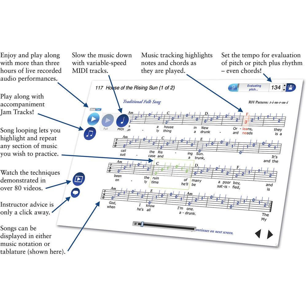 eMedia Music Guitar Method Deluxe v6 - Guitar Lessons - Beginning to Intermediate
