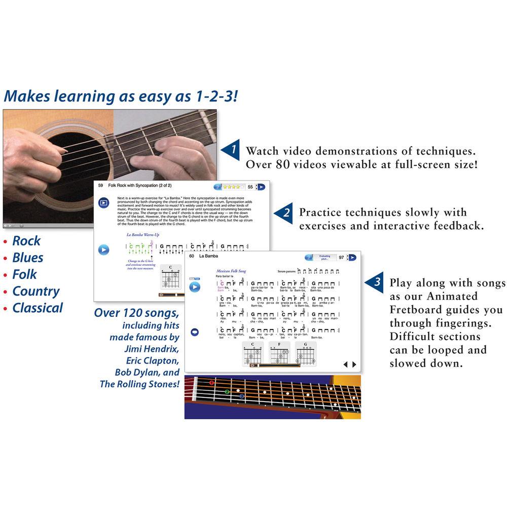 eMedia Music Guitar Method Deluxe v6 - Guitar Lessons - Beginning to Intermediate