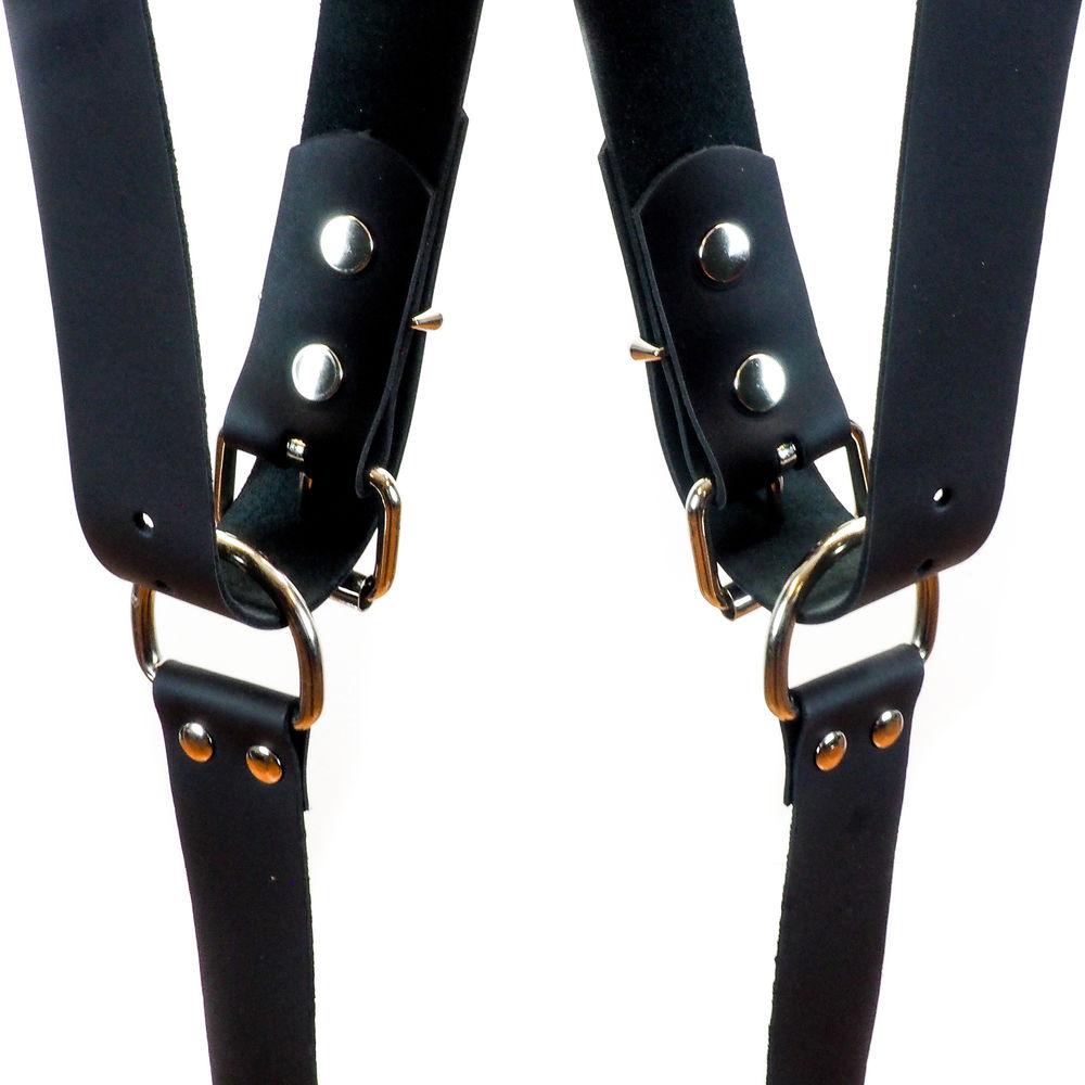 Funk Plus Cowhide Leather Ring Back Harness with 1.5" Wide Straps and D-Rings