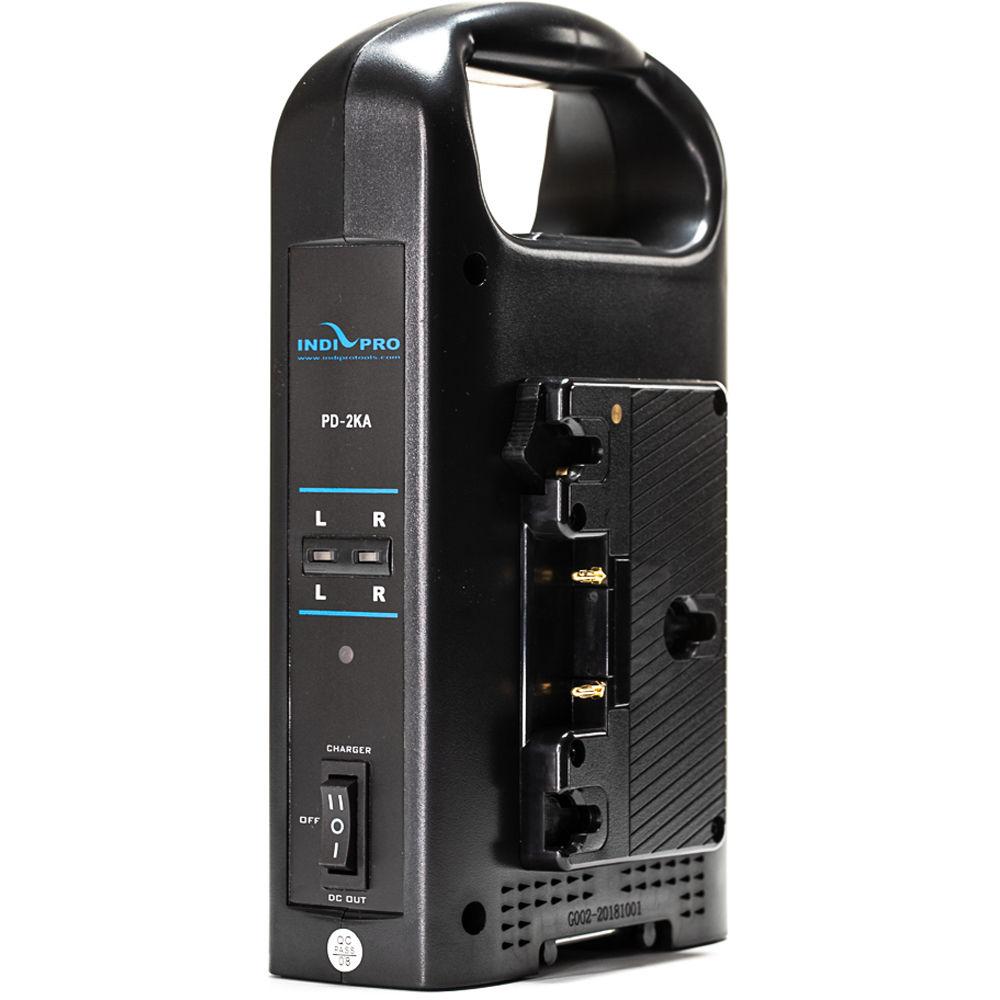 IndiPRO Tools 2 x Micro-Series 98Wh Li-Ion Gold Mount Batteries with Dual Gold Mount Battery Charger Kit