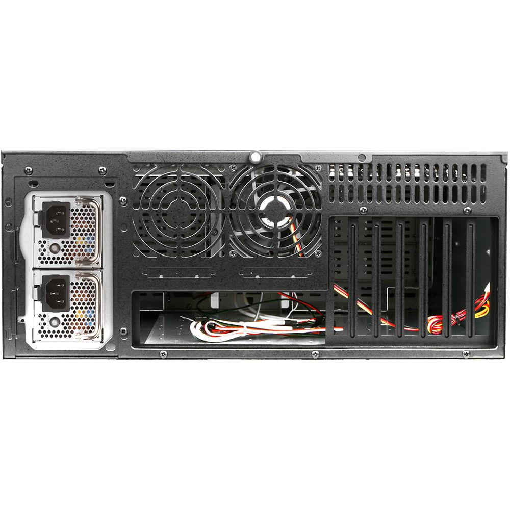 iStarUSA D-406SE 4 RU Compact Stylish Rackmount Chassis with 500W Redundant Power Supply