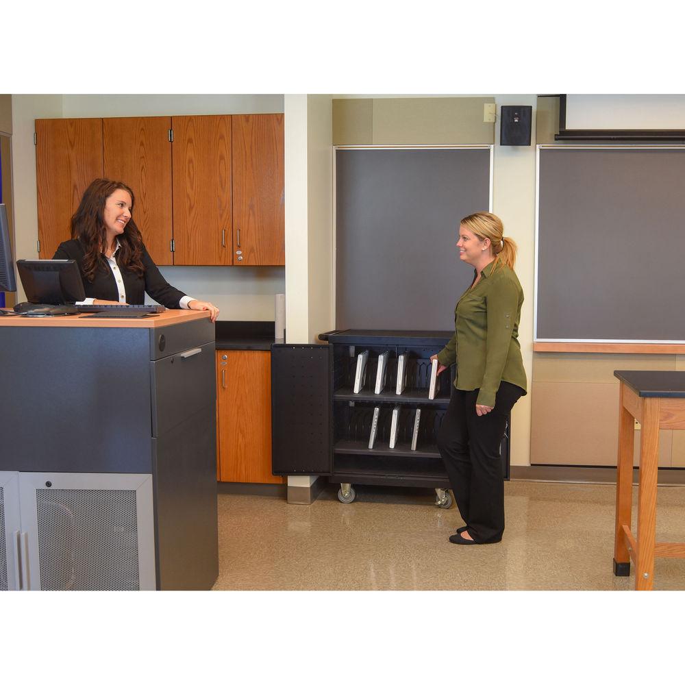 Luxor LLTP32-B - 32 Laptop Chromebook Charging Cart with Timer