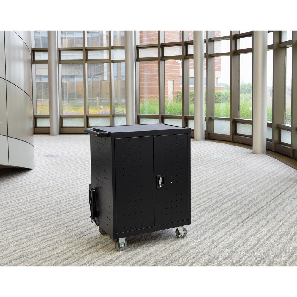 Luxor LLTP32-B - 32 Laptop Chromebook Charging Cart with Timer