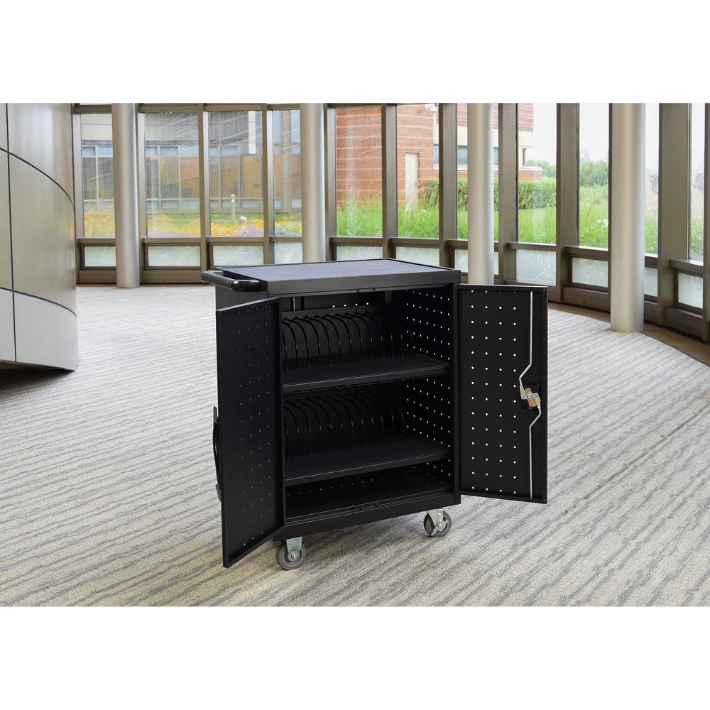 Luxor LLTP32-B - 32 Laptop Chromebook Charging Cart with Timer