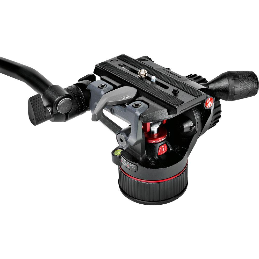 Manfrotto Nitrotech N8 Video Head & 546B Pro Tripod with Mid-Level Spreader