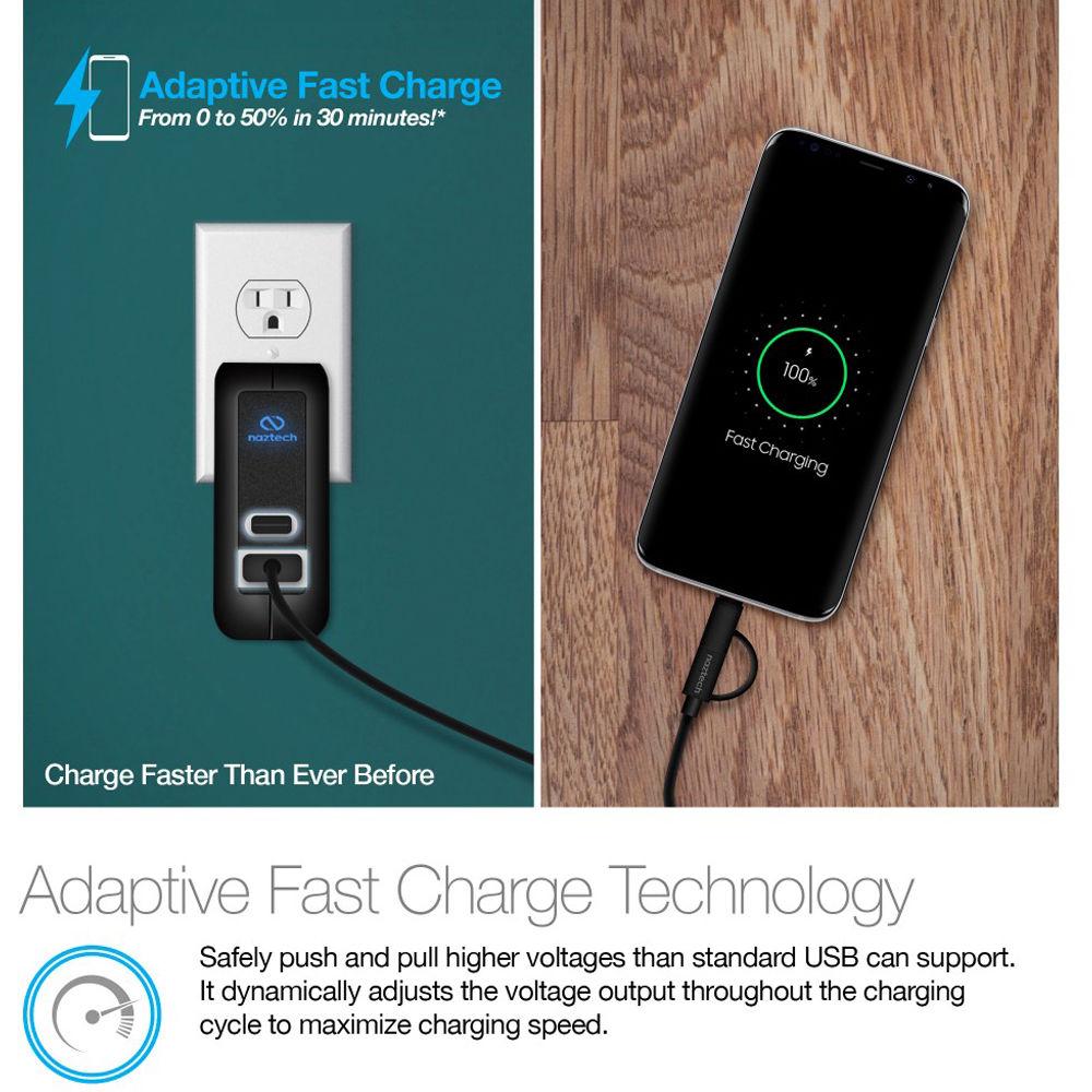 Naztech 25W Dual Port USB Type-C PD AC Adapter