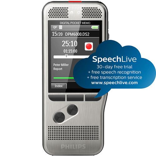 Philips DPM6000 PocketMemo Digital Voice Recorder with Push Button