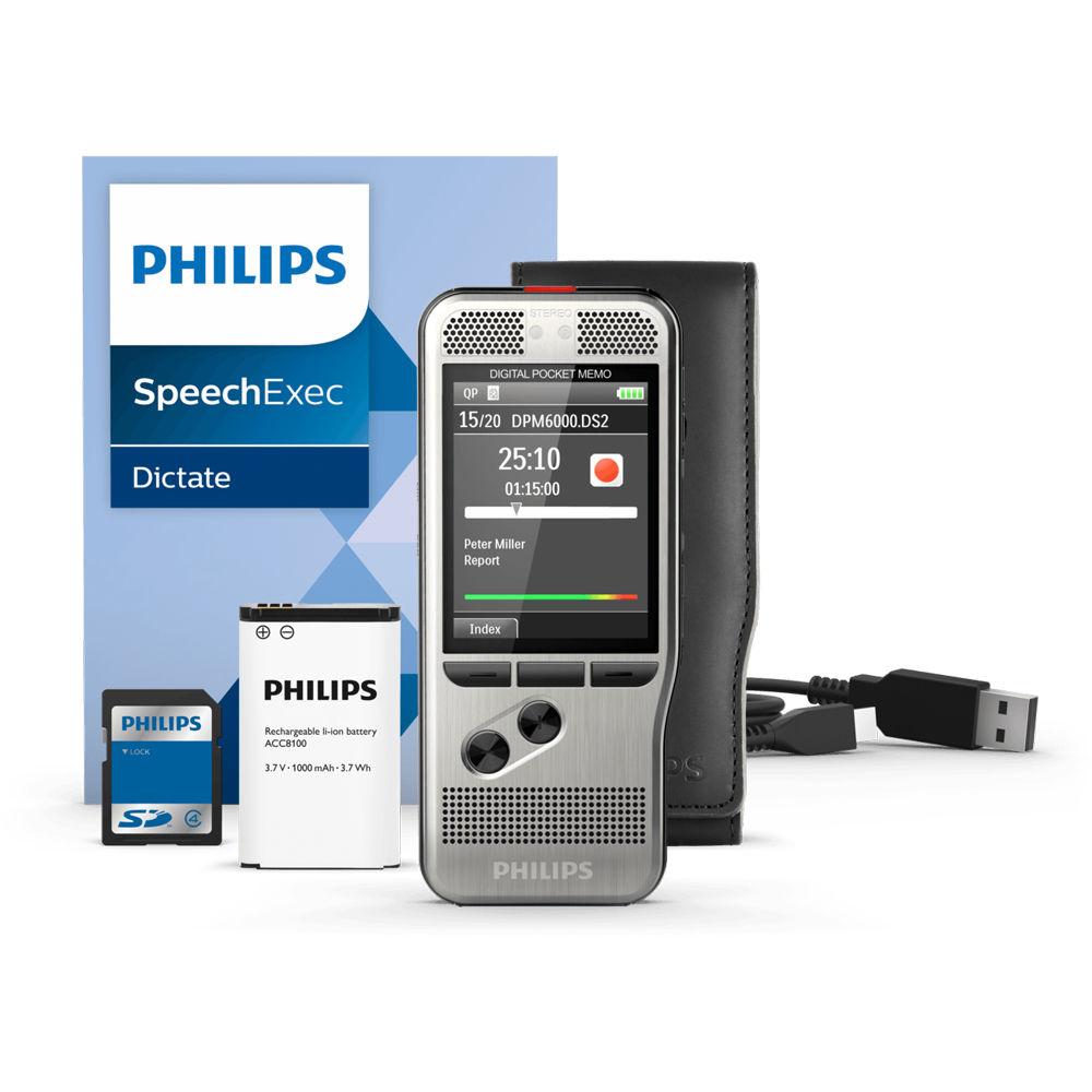 Philips DPM6000 PocketMemo Digital Voice Recorder with Push Button
