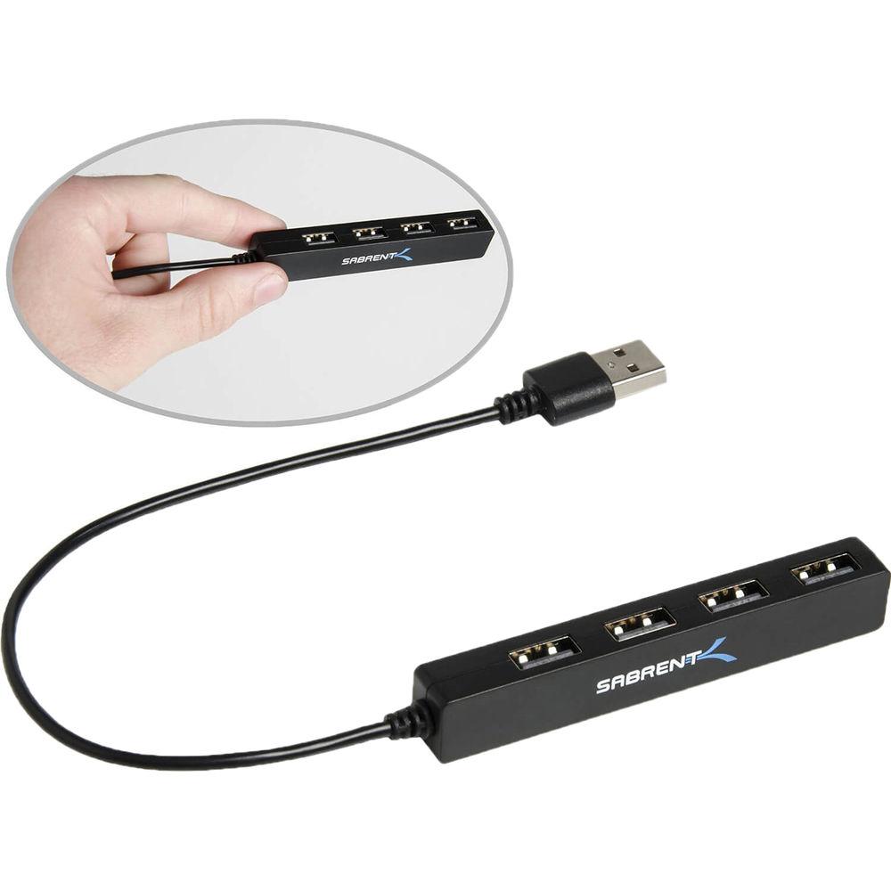 Sabrent USB 2.0 4-Port Slim Hub