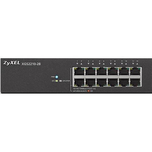 ZyXEL 24-Port 100 1000 Mb s and 4-Port 10GbE SFP L2 Switch with 10GbE Uplink