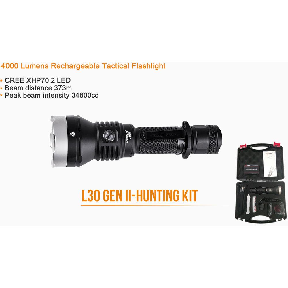 Acebeam L30 GEN II Rechargeable LED Flashlight Hunting Kit