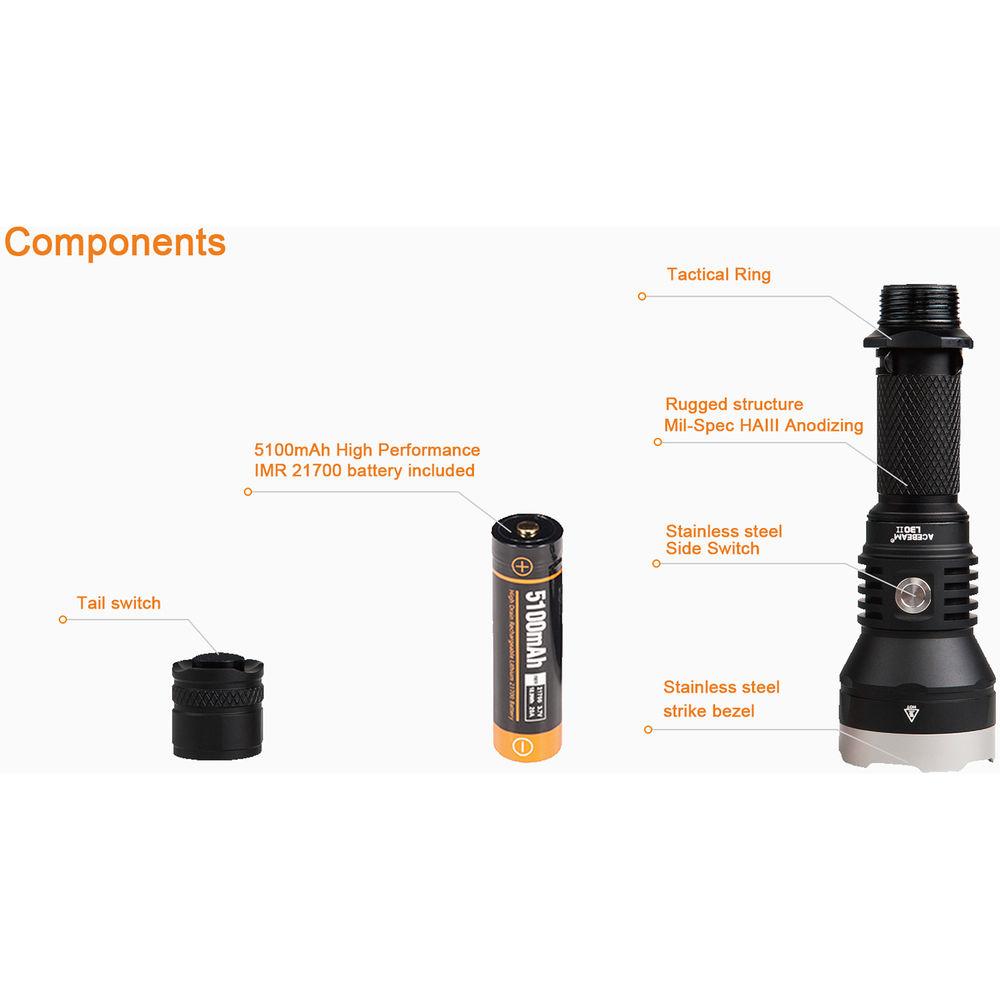 Acebeam L30 GEN II Rechargeable LED Flashlight Hunting Kit