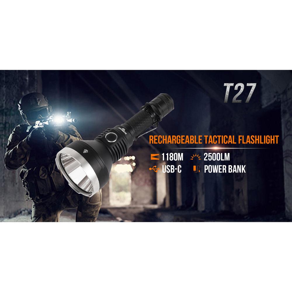 Acebeam T27 Rechargeable Tactical LED Flashlight