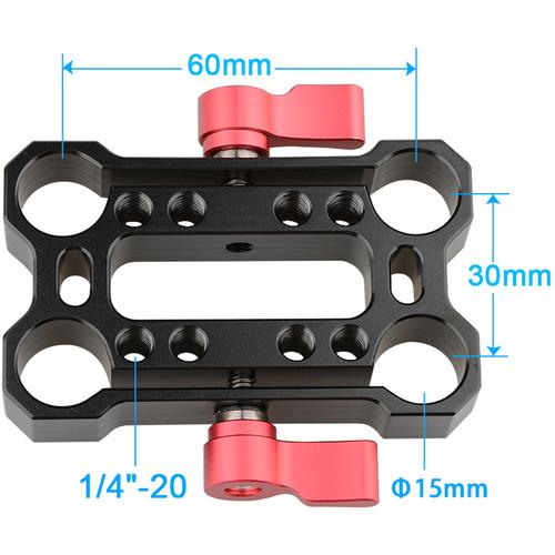 CAMVATE Height Riser Offset Railblock 15mm Rod Clamp