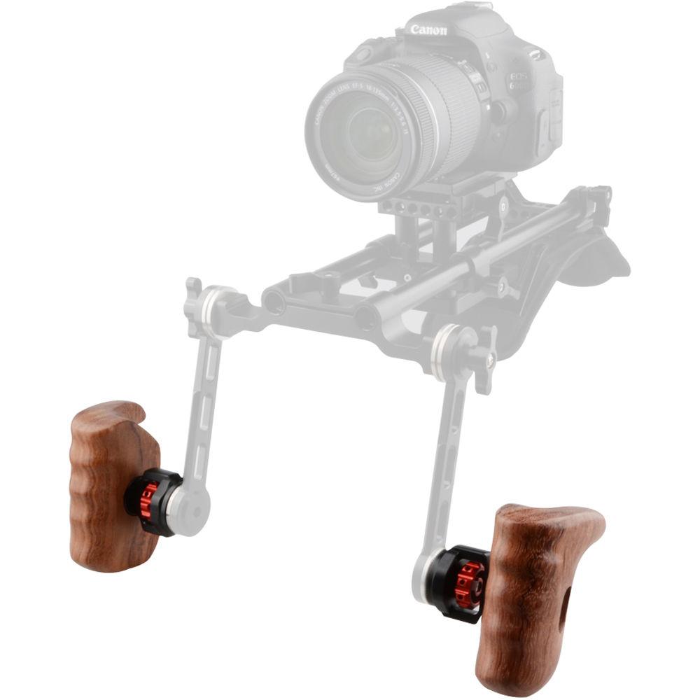CAMVATE Wooden Handle with M6 Arri Rosette Mount