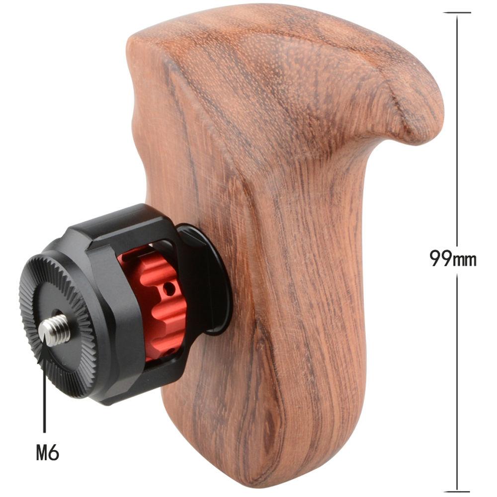 CAMVATE Wooden Handle with M6 Arri Rosette Mount