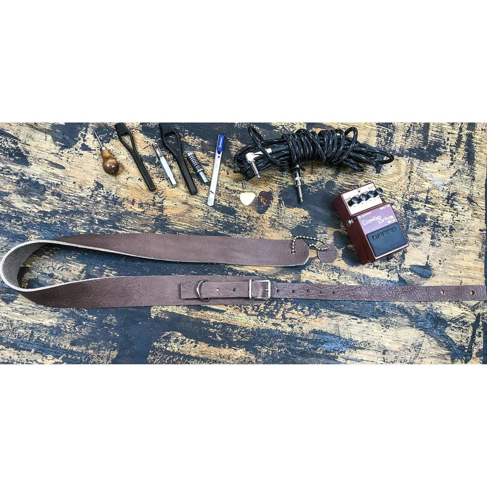 Funk Plus Classy Genuine Premium Leather Guitar Strap with Buckle