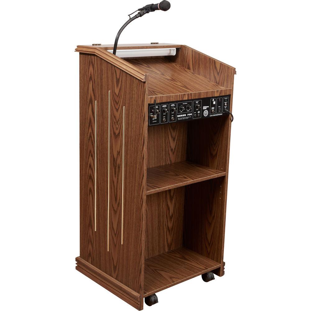 Oklahoma Sound Prestige Sound Lectern with Rechargeable Battery & Wireless Handheld Mic
