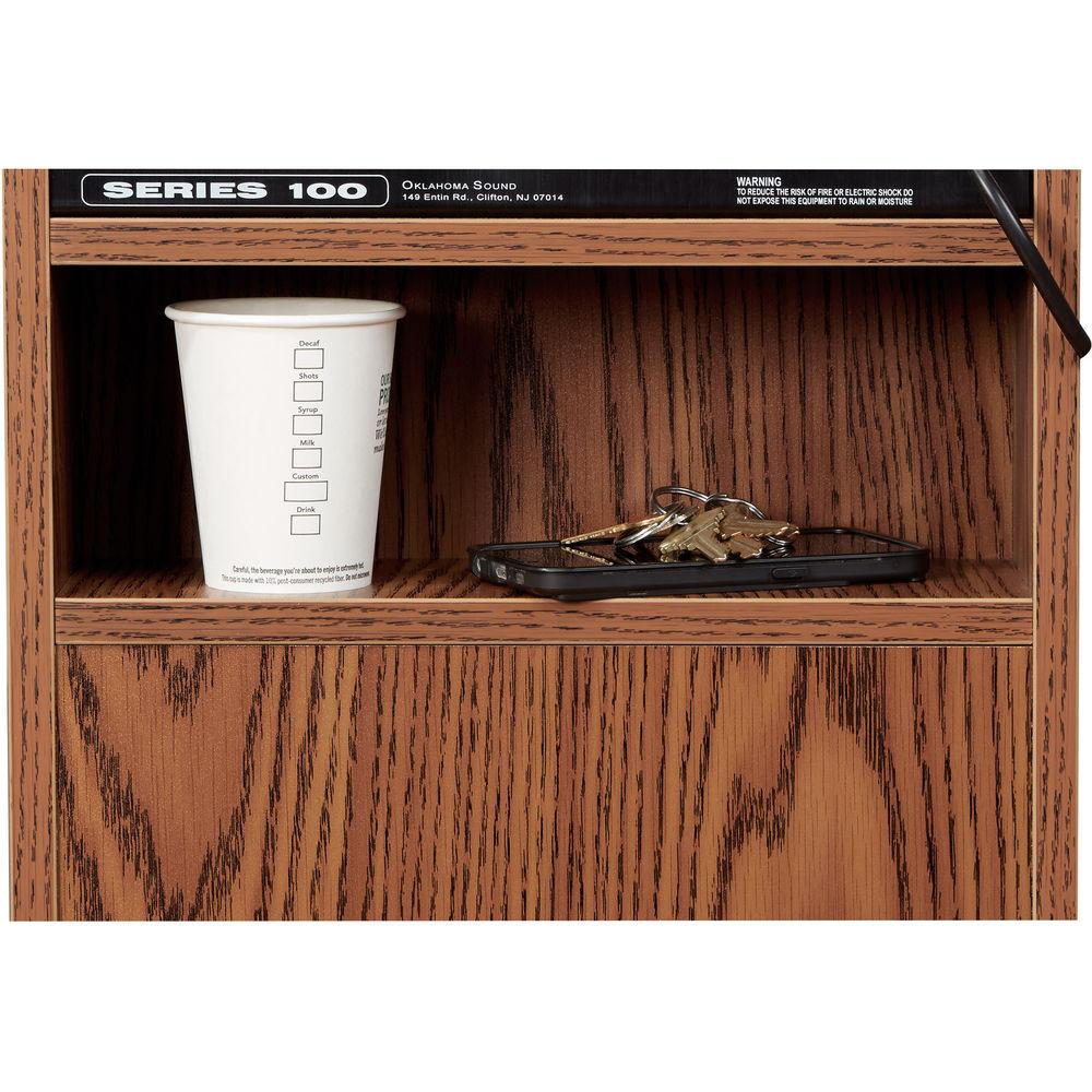 Oklahoma Sound The Orator Lectern with Rechargeable Battery & Handheld Wireless Mic