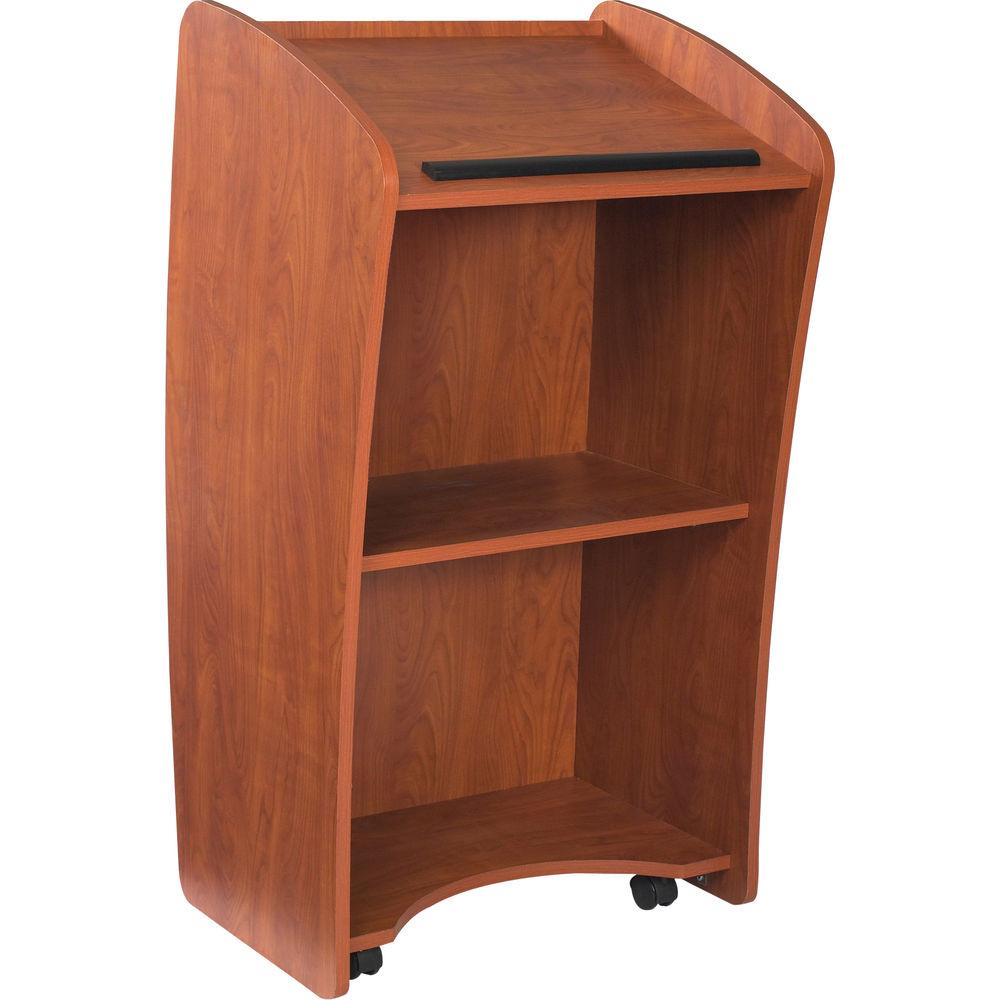 Oklahoma Sound The Vision Lectern with Sound, Rechargeable Battery & Tie Clip Lavalier Wireless Mic