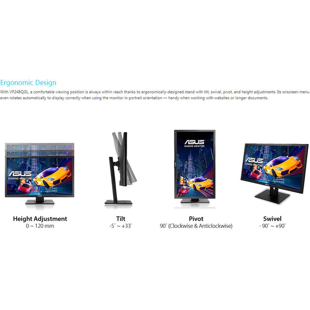 ASUS VP248QGL 24" 16:9 FreeSync LCD Monitor