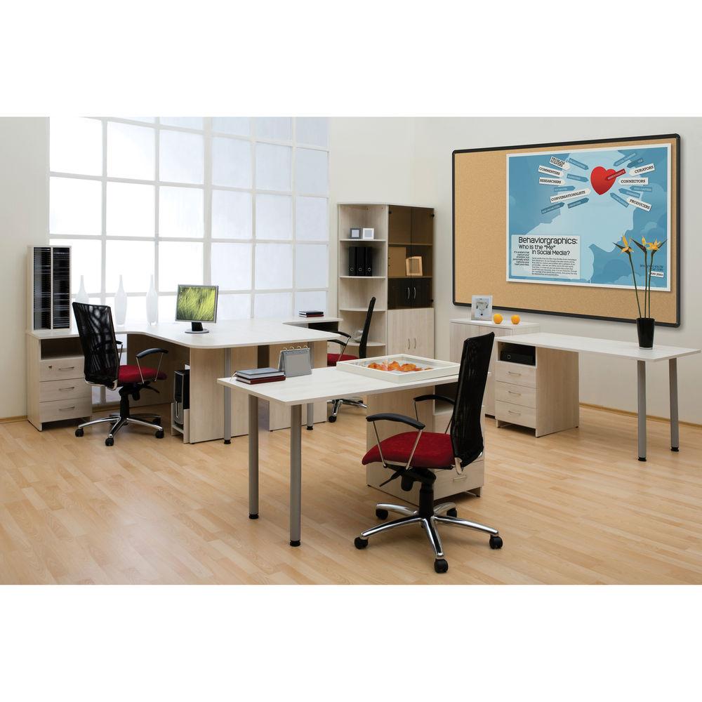 Best Rite VT Logic Natural Cork Surface Tackboard with Black Presidential Trim