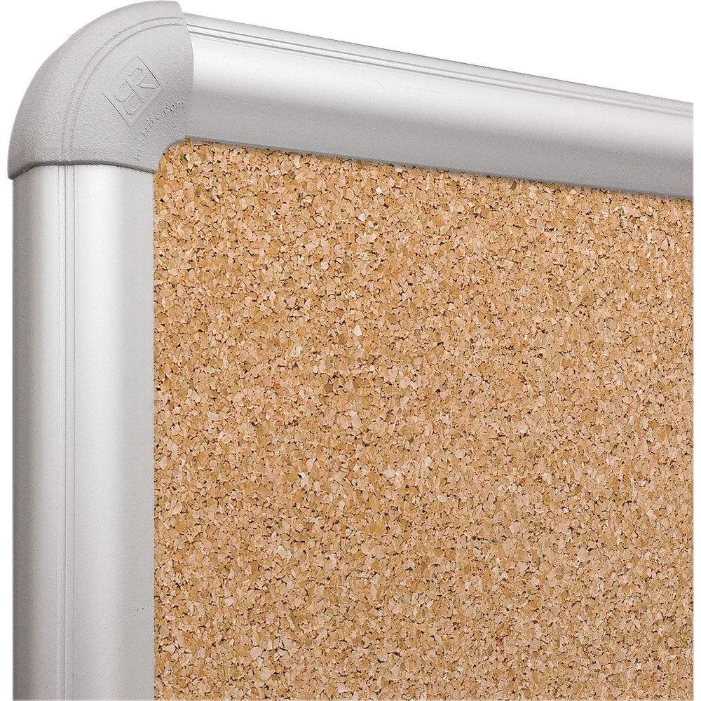 Best Rite VT Logic Natural Cork Surface Tackboard with Silver Presidential Trim