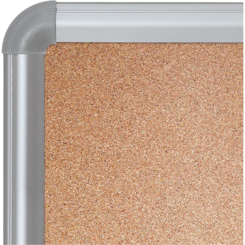 Best Rite VT Logic Natural Cork Surface Tackboard with Silver Presidential Trim