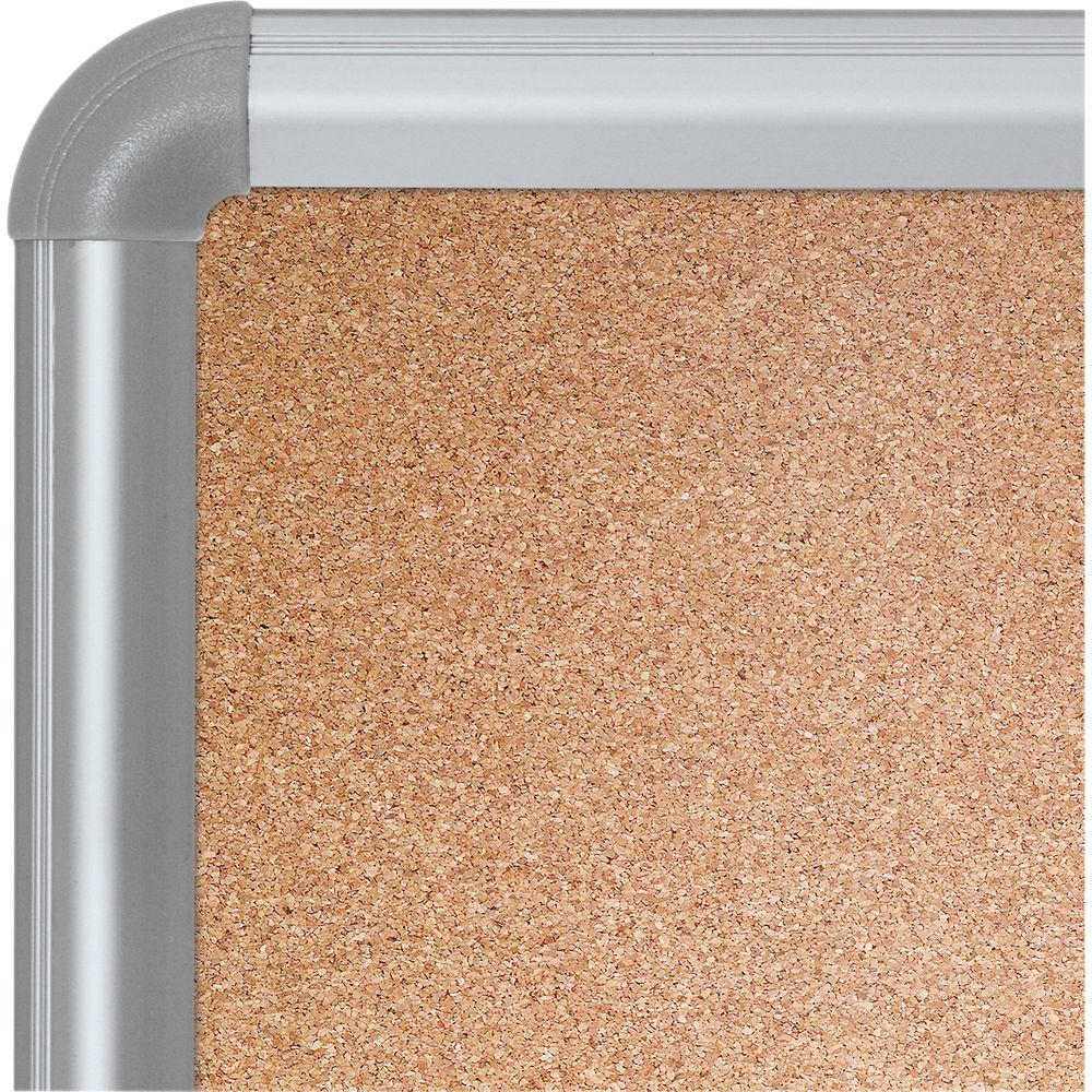 Best Rite VT Logic Natural Cork Surface Tackboard with Silver Presidential Trim