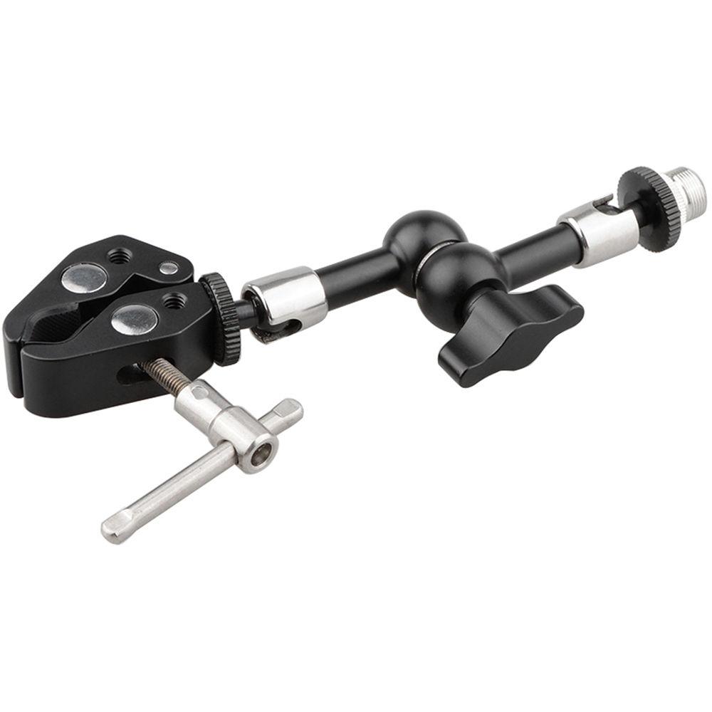 CAMVATE Crab Clamp with 7" Magic Arm & Mini Ball Head Mount for Microphone