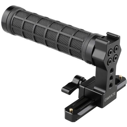 CAMVATE Quick Release Black Rubber Grip Handle with 100mm NATO Rail