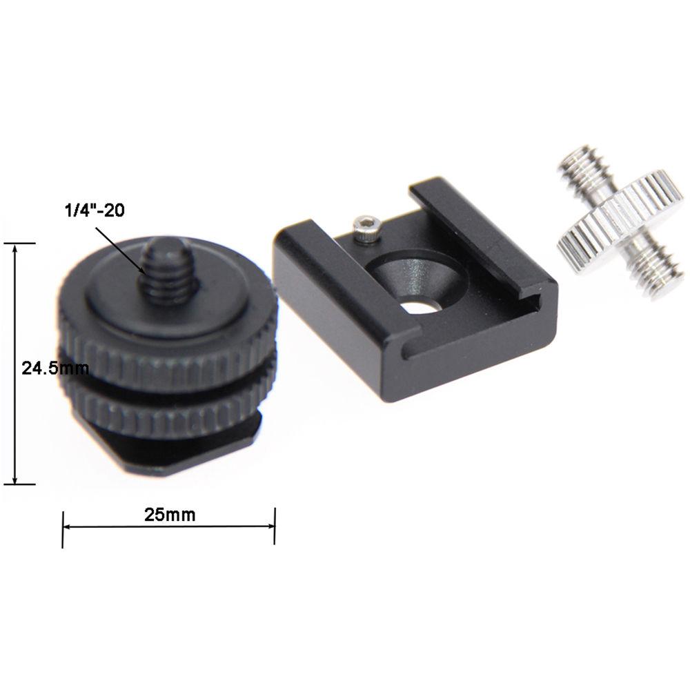 CAMVATE Shoe Mount And 1 4"-20 Male To 1 4"-20 Male Adapter Set