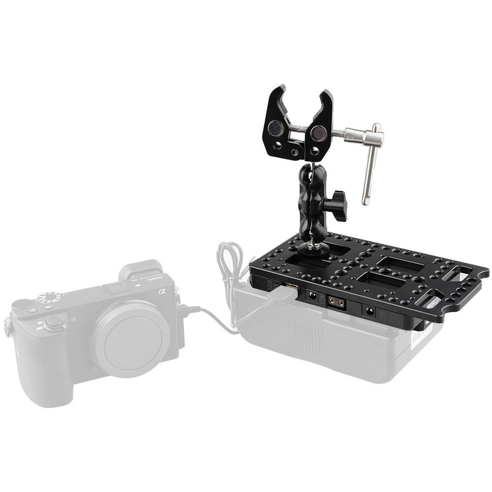 CAMVATE V-Lock Battery Plate with Power Supply Splitter