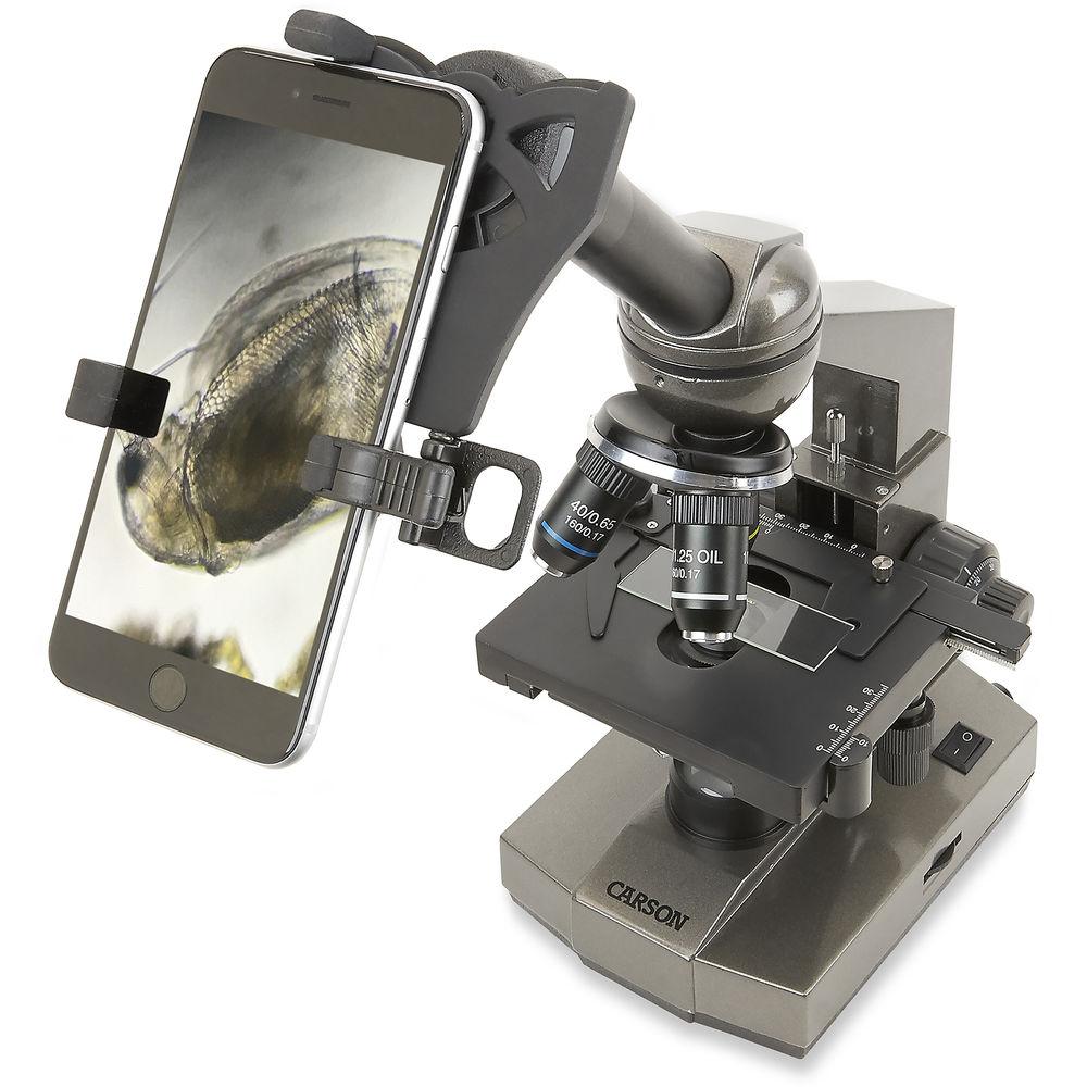 Carson MS-100 Biological Microscope & Universal Adapter for Smartphones Kit