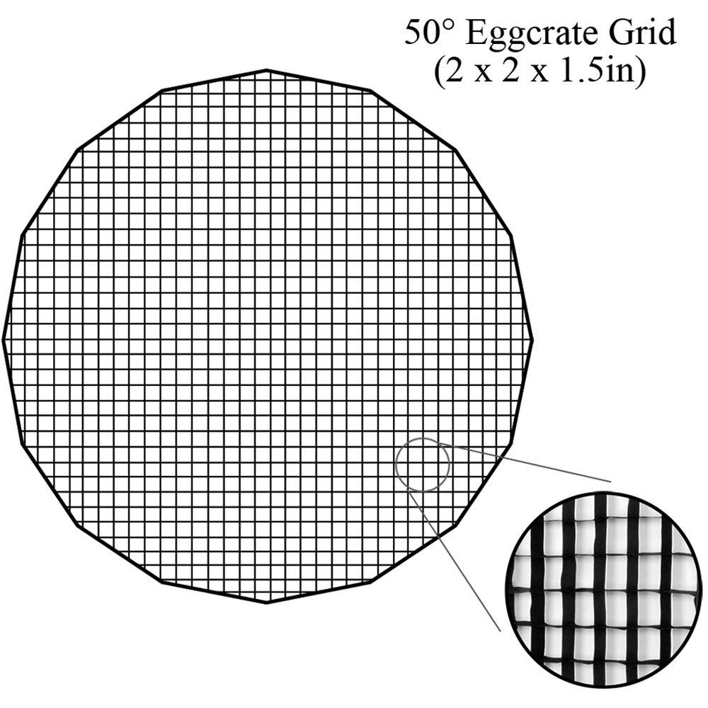 FotodioX EZ-Pro Foldable Beauty Dish Softbox Combo with 50-Degree Grid for Balcar Flash Heads