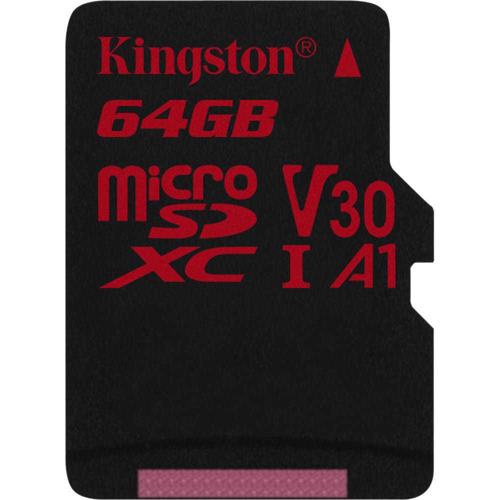 Kingston 64GB Canvas React UHS-I microSDXC Memory Card with SD Adapter