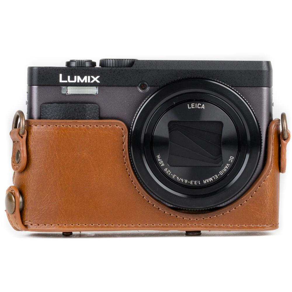 MegaGear Ever Ready Leather Camera Case for Panasonic LUMIX DC-ZS70 or DC-TZ90
