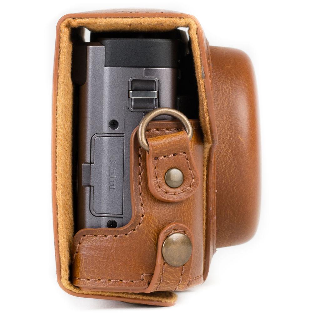 MegaGear Ever Ready Leather Camera Case for Panasonic LUMIX DC-ZS70 or DC-TZ90