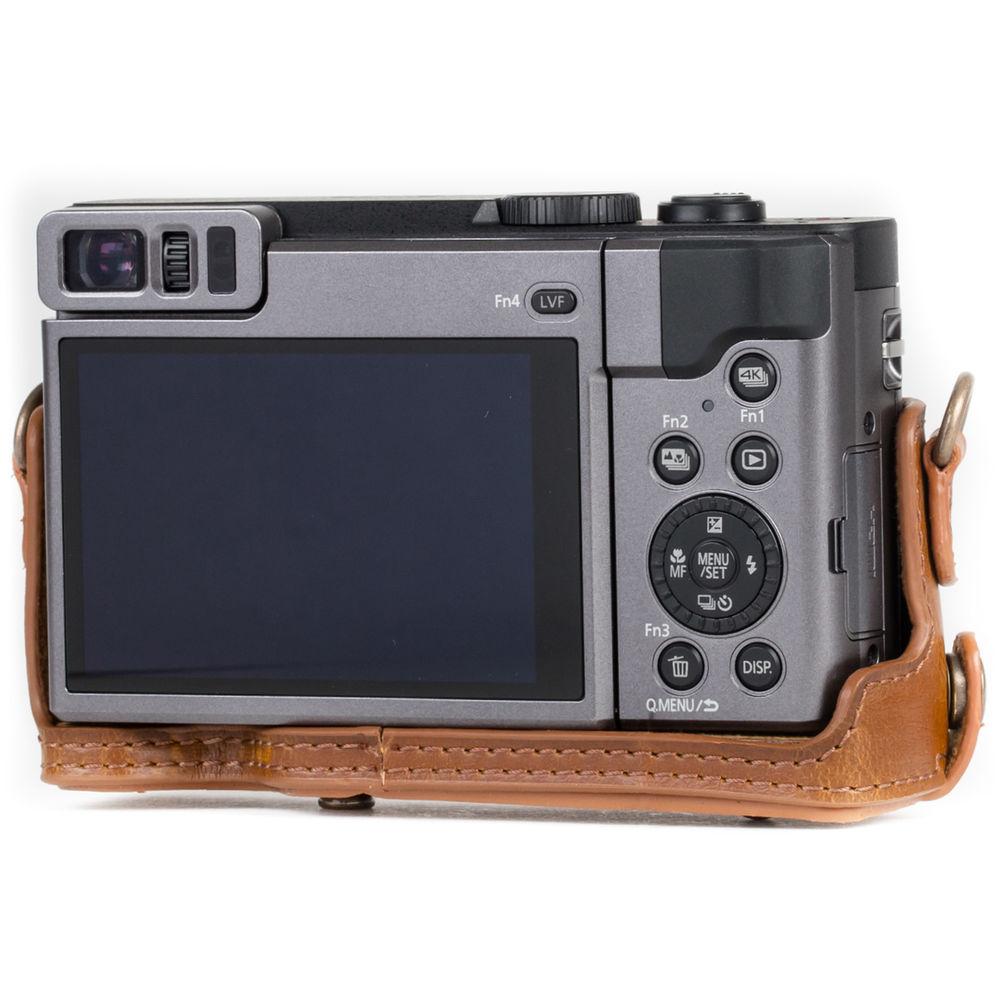 MegaGear Ever Ready Leather Camera Case for Panasonic LUMIX DC-ZS70 or DC-TZ90