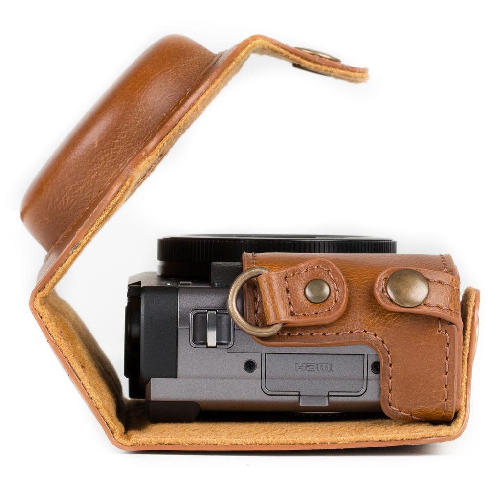 MegaGear Ever Ready Leather Camera Case for Panasonic LUMIX DC-ZS70 or DC-TZ90
