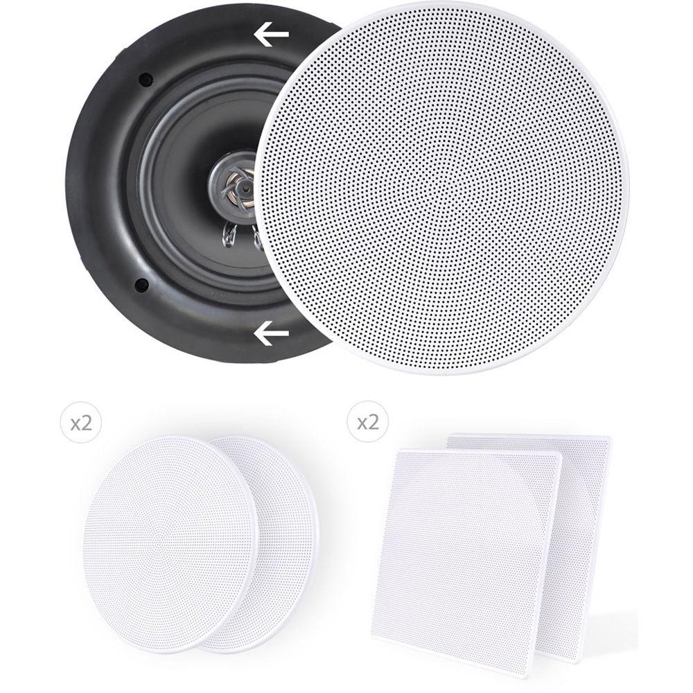 Pyle Pro PDIC66 6.5" In-Wall In-Ceiling 200W 2-Way Dual Stereo Speakers