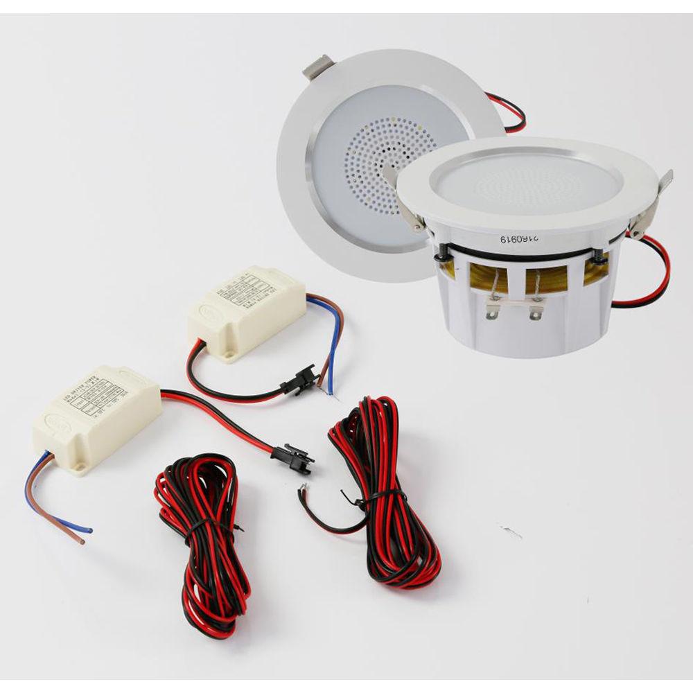 Pyle Pro PDICBLE35 4.0" Aluminum Alloy Frame Ceiling Wall Speakers with LED Light